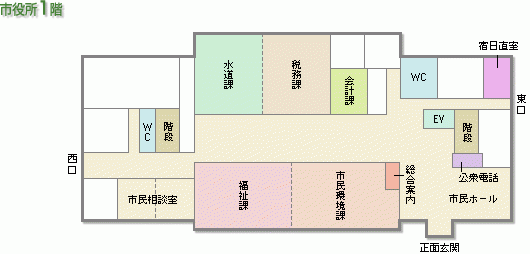 市役所本庁舎　1階の画像