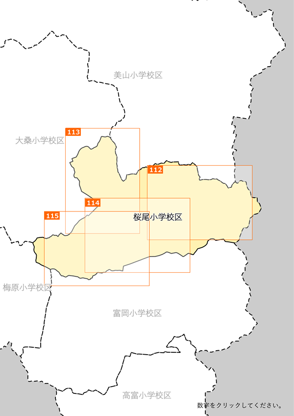 桜尾小学校区地図