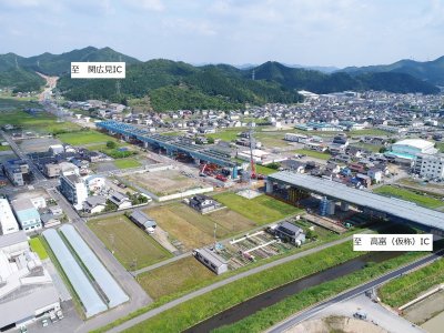 山県市東深瀬周辺（高富（仮称）ICから関広見IC方面を望む）の画像