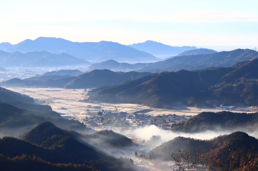 古城山頂からの眺めの画像