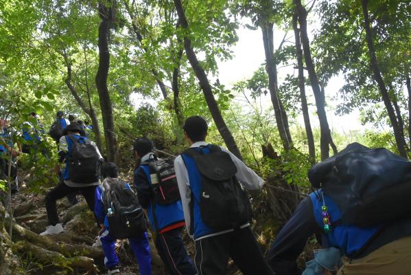 一歩踏み出す　岐阜城北高校の生徒が大桑城跡に登山【令和7年6月13日】
