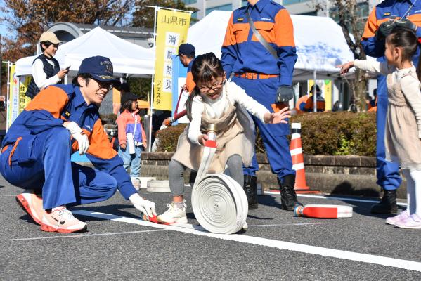 ホース伸ばし体験