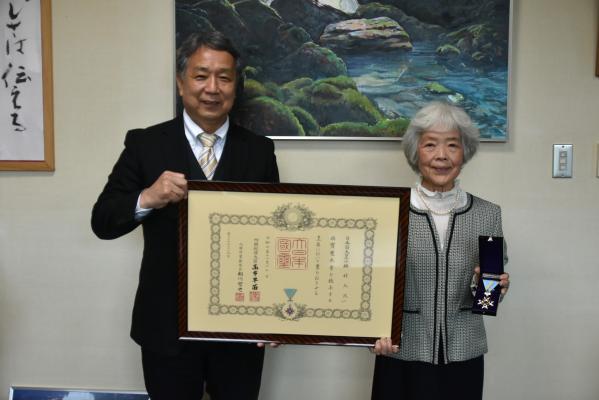 梅村元次さん瑞宝双光章を受章