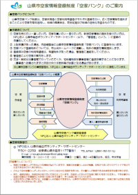 空家バンクのチラシの画像