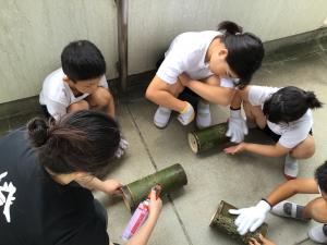竹燈籠づくり
