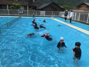 いわ桜小との合同水泳