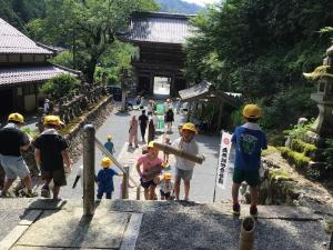 竹灯籠飾り 坐禅体験
