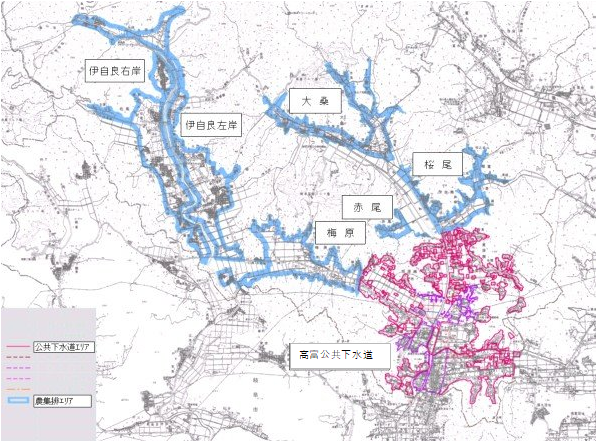 山県市の下水道エリア