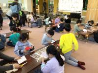 南北1,2年合同授業「クリスマスカードをつくろう」